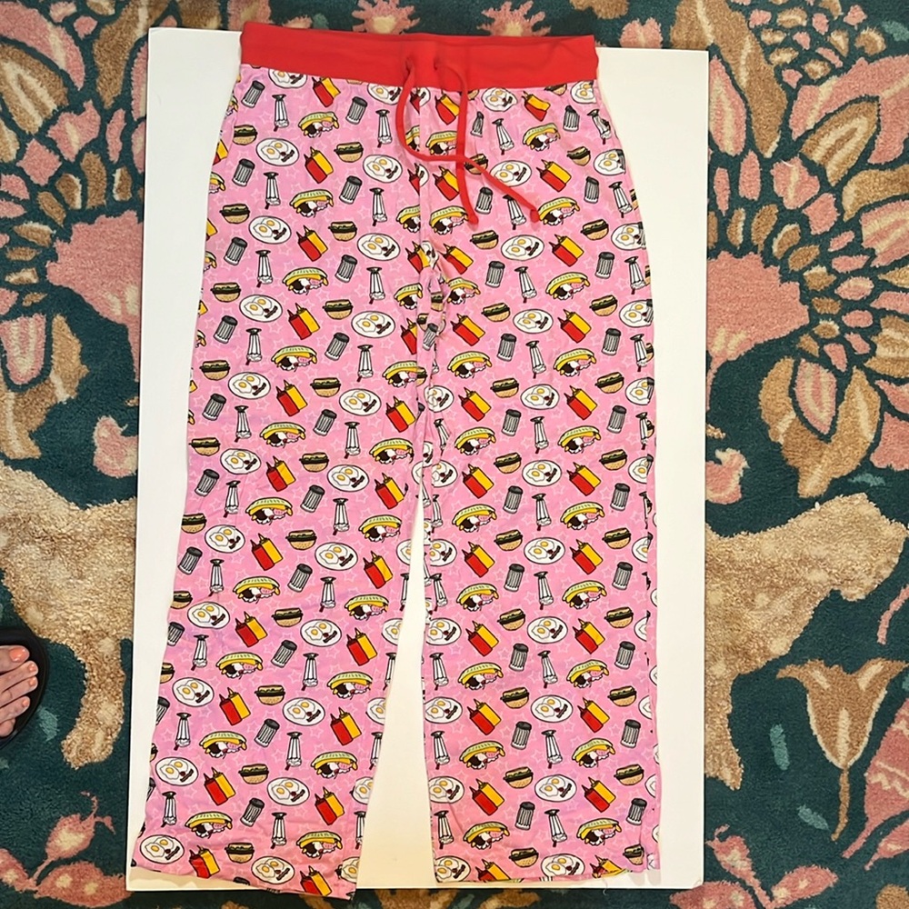 Under girl, sleep pants diner food like new
